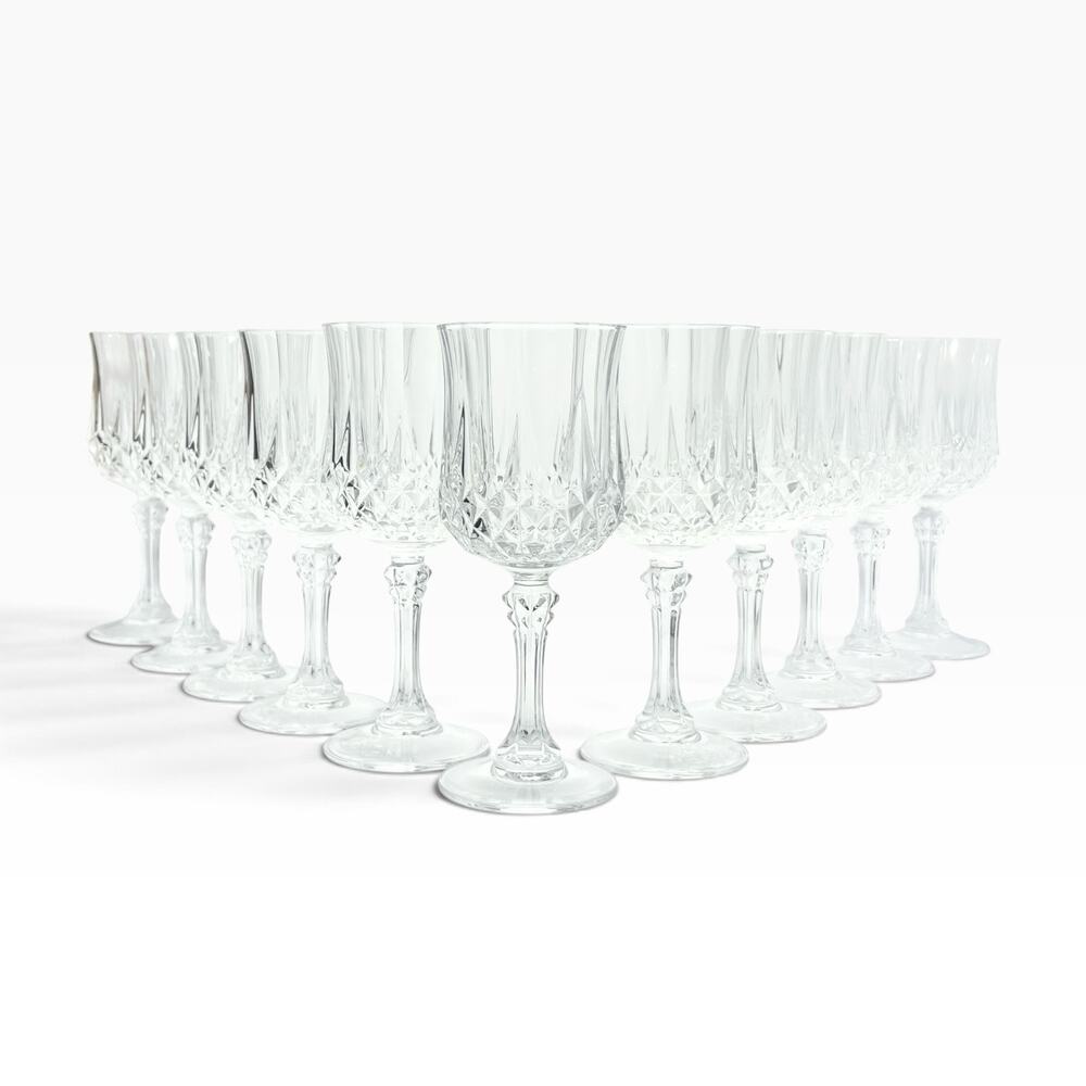 Cristal d’Arques “Longchamp” Set of 11 Crystal Water Glasses 7 1/4” 8oz